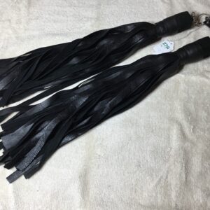 Shiney Black Florentine Flogger Pair