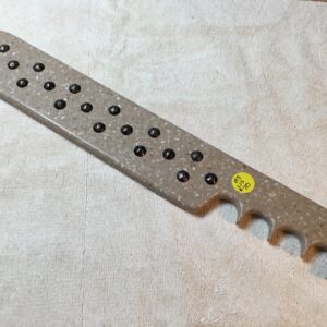 Tan Stones Paddle with Textured Brass Upholstery Tacks #85