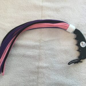 Black, Purple & Pink Rope Flogger #FLG48