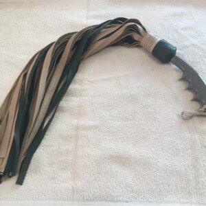 Tan & Dk. Green Leather Flogger #FLG62