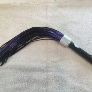 Thick Purple & Black Glitter Squid Flogger #SQD13