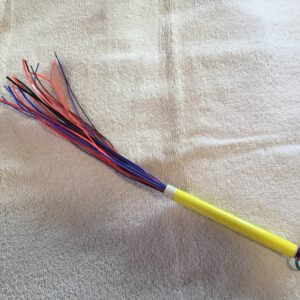 Black, Orange and Purple Gimp Flogger #L18a