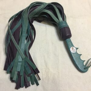 Turquoise and Purple Leather Flogger #FLG79