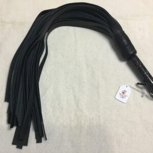 Black Heavy Leather Flogger #FLG77