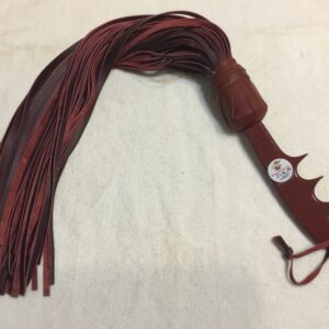 Dark Red Leather Flogger #FLG78