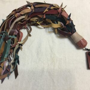 Multi Colored Leather Barbed Wire Flogger #FLG80