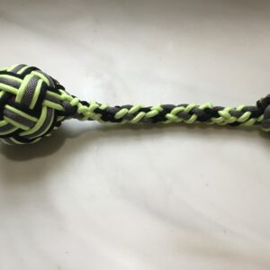 Medium Gray, Black and Florescent Green Ball Thumper BT39