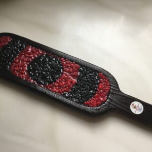 Red and Black Inlay Wooden Paddle #205
