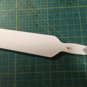 White Corian Handle with Gray Heart #206