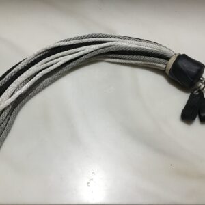 Black, White & Gray Rope Flogger #FLG90